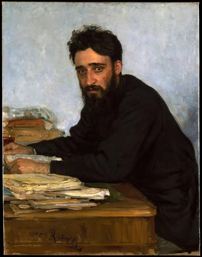 Tableaux graffiti art mural Vsevolod Garshin par Ilya Repin 60x90cm