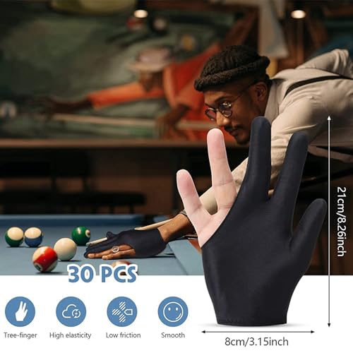 Gants de billard respirants pour éviter les mains moites sur la queue - 8