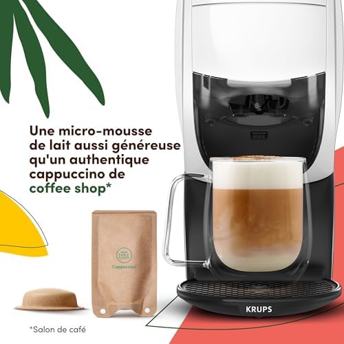 Krups - Nescafé Dolce Gusto NEO Latté Machine à café + 24 dosettes - Blanc | Cafetière expresso à technologie brevetée SmartBrew - Extraction 3 en 1 - Connectée - Compatible dosettes compostables - Image 5