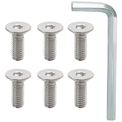Alpha Rider 6PCS Car Front Brake Disc Rotor Screws Bolts with Wrench,Stainless Steel Rotor Brake Disc Kit Screws for Peugeot, for Citroen, for Audi, for Seat, for Skoda Cover