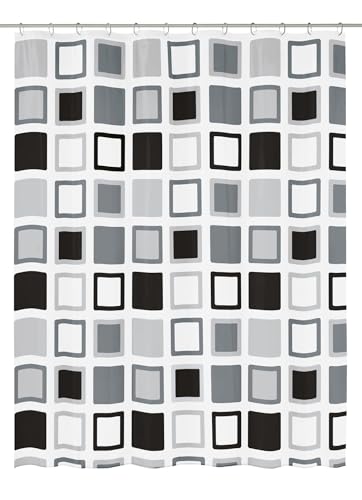 Kleine Wolke textilgesellschaft Duschvorhang, Synthetikfasern, Anthrazit, 200 x 120 cm