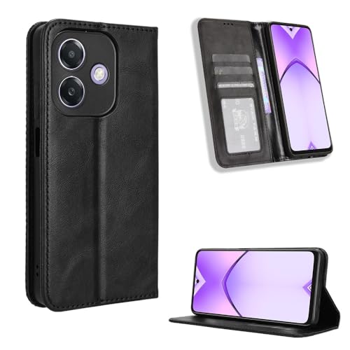 Étui portefeuille Oppo A3 4G en cuir clapet magnétique finition luxe
