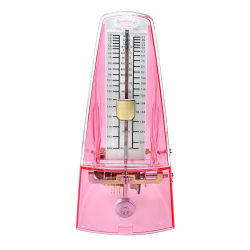 Métronome mécanique rose pour corriger son tempo au piano et violon
