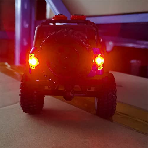 ZuoLan 1/24th RC Taillight Red LED Rear Lights Lamp Upgrade for 1:24 Axial SCX24 AXI00006 RC Truck Car - Image 3