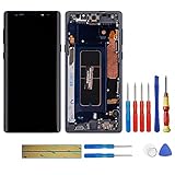 lcd with touch screen for samsung galaxy note 3 neo  Swark Super AMOLED Display compatibile con Samsung Galaxy Note 9 N960U N950F LCD Touch Screen Digitizer Assembly (Ocean Blue con cornice) + strumenti
