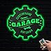Personalized Garage Metal Wall Art LED Light, Custom Workshop Name Sign, Garage Wall Decor, Dad’s Garage Hanging, Repairman Room Ornament, Indoor Tool Wall Display, Custom Workshop Decoration