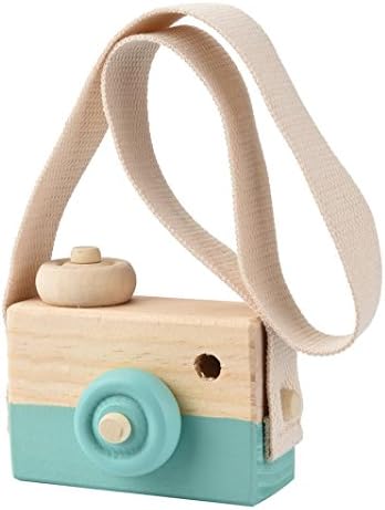 Kids Wooden Camera Toy Creative Neck Hanging Rope Photography Prop Toy Gift by Baomabao (Green)
