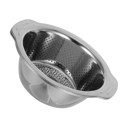 LIFKOME Set 2 Cestelli Scolapasta Inox 20cm Con Doppio Strato Filtro Fine Per Verdure Riso e Pasta, Design Impilabile Per Cucina e Lavello, Resistente e Facile Da Conservare