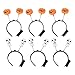 Minkissy Diademas con Luz Led de Halloween 6 Piezas Calavera de Calabaza de Halloween Diademas Luminosas Cabeza Resplandeciente Bopper Aros de Pelo Led Disfraz de Halloween Tocado
