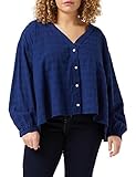 100% algodón Wrangler Cottage Shirt Camisa, Azul Medieval, L para Mujer