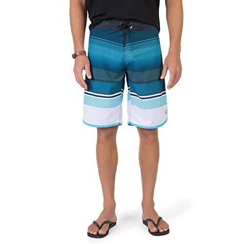 Boardshort Listrado Azul/Branco Azul/Branco/46