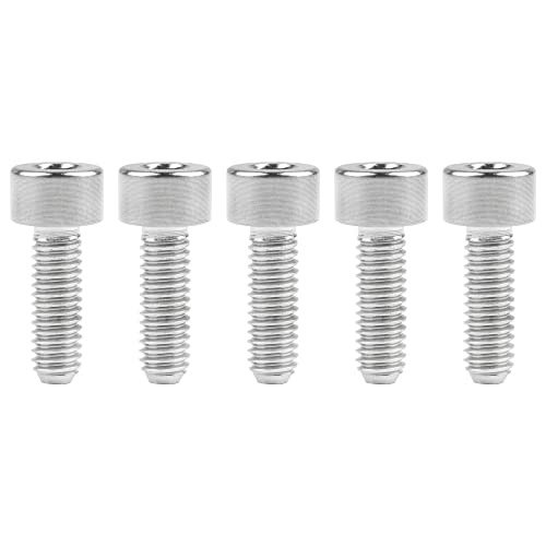 Ruifu M4x10 12 15 20mm チタン合金六角穴付ボルト 自転車用 5個入り (M4x12mm, チタン)