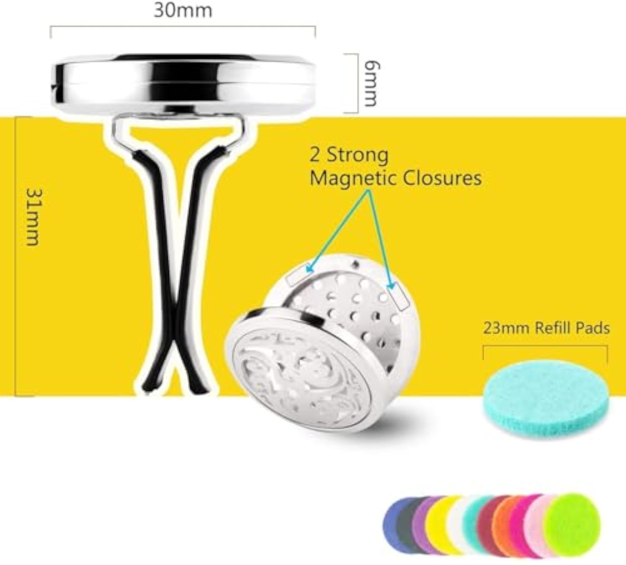 Aromatherapy Car Diffuser Stainless Steel Vent Clip Essential Oil Diffuser