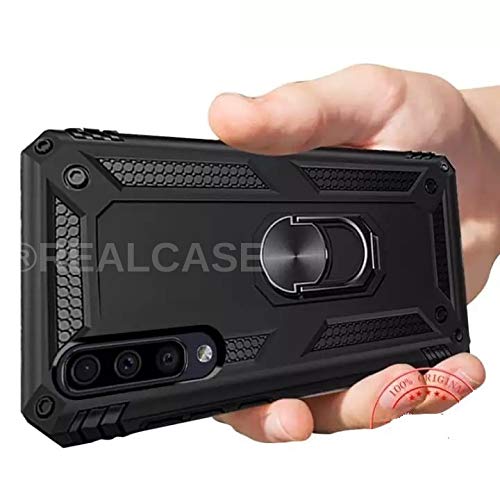 REALCASE PC & TPU Samsung A70, A70S Back Cover Case, 360 Full Body Protection Hybrid Rugged Armor, Shockproof Ring Stand Case Back Cover For Samsung Galaxy A70, A70S (Black) (B07SF77FC3) Amazon Price History, Amazon Price Tracker