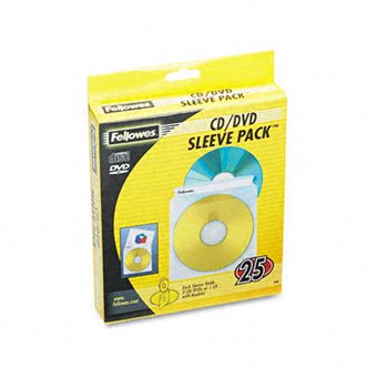 Fellowes CD Sleeve Refills SLEEVE,CD 25 PACK 8417000 (Pack of20)