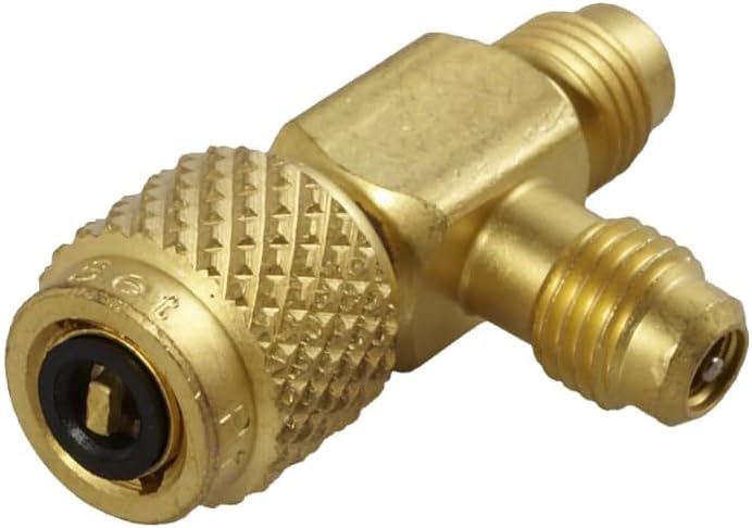 AVT45 Access Fitting, 1/4In Sae M X 1/4In Sae Female Knurl X 1/4In Sae Male, each
