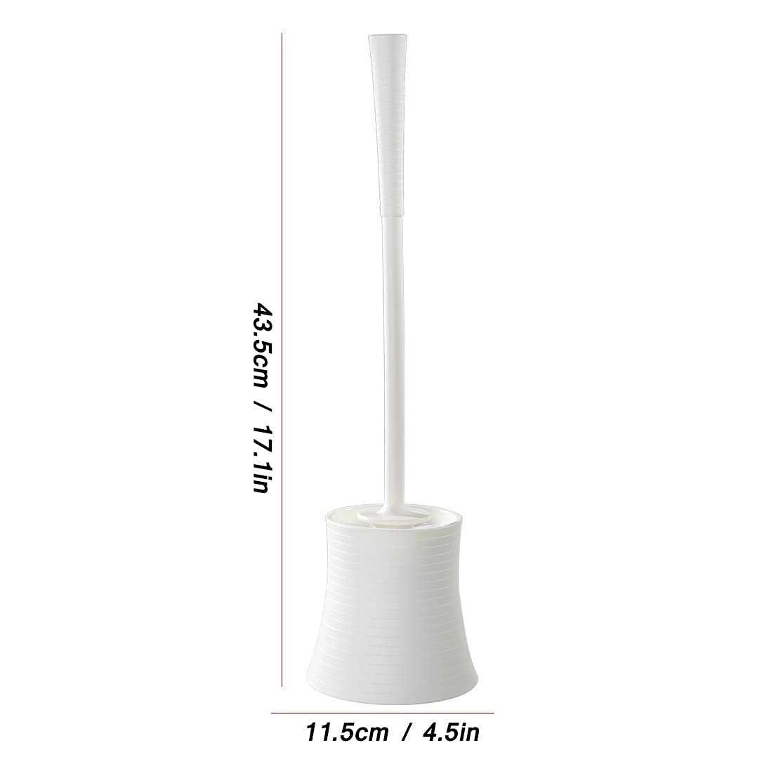 Scopino per WC Spazzola for la spazzola igienica Bagno Spazzola for la pulizia della toilette con la base domestica a maneggiatura a lungo termine dei capelli della tazza dei capelli Scopino e porta s