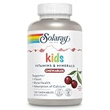 Solaray Children’s Chewable Vitamins & Minerals, Black Cherry Flavor, 120 Count