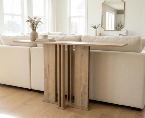 CIMOTA Console Table 51 Inch, Solid Wood Entryway Table, Modern