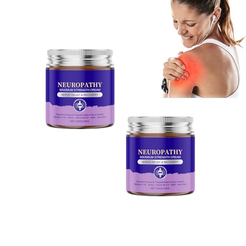 Crema refrescante con aloe vera y mentol, crema calmante para pies y piernas, crema corporal de rápida absorción, loción corporal calmante para molestias temporales de la piel, no grasa. (2 Cajas)