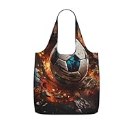 Reusable & Eco-Conscious: Made from 100% premium polyester, these Firecracker Soccer print reusable picnics grocery bags are durable, tear-resistant, replacing single-use plastics while delivering reliable performance for daily shopping, travel, and ...