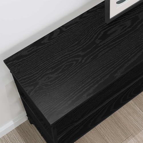 Mesa consola de roble negro estable para suelos desnivelados en salones modernos 5
