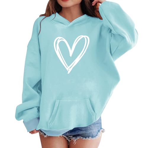 Teen Girls Cute Heart Hoodies Cotton Fleece Oversized Pullover Sweatshirts Long Sleeve Warm Fall Casual Teen Sweatshirt2