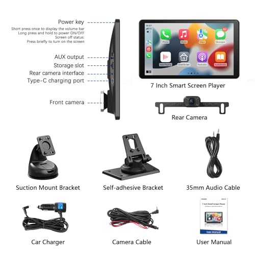 Pantalla Portátil Carplay Inalámbrica 7" HD Táctil miniatura 6
