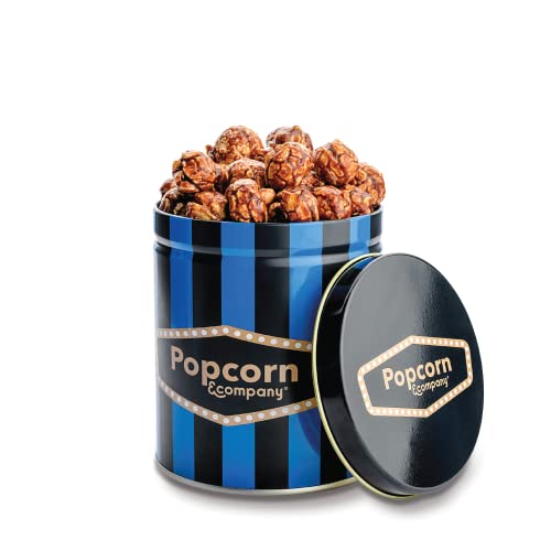 Image of Sea Salt Caramel Gourmet Popcorn, Ready-to-Eat, Non-GMO, 130g Tin | Handcrafted Sweet & Salty, Ready-to-Eat Mushroom, Caramel Snack,