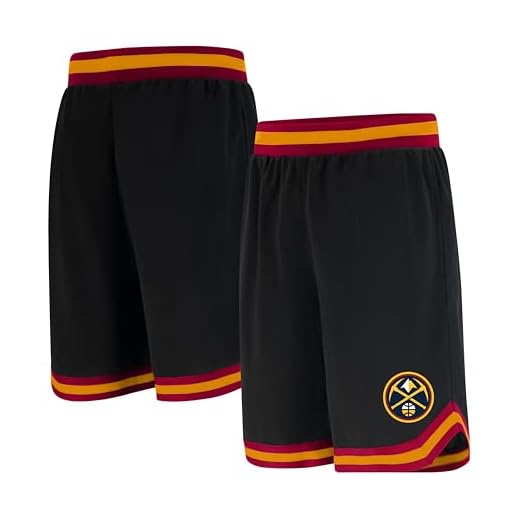 Ultra Game NBA Denver Nuggets Mens Woven Basketball Shorts, Team Color, Large