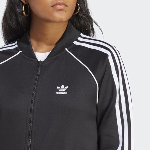 adidas Blusa feminina Adicolor Classics Superstar Track Top, Preto, M