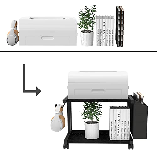 Mesa de impresora VEDECASA para organizar el estudio en casa y liberar espacio del escritorio 6