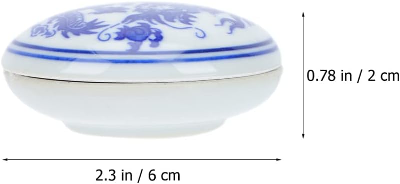 4pcs Chinese Style Ink Pad and Porcelain Calligraphy Training Ink Pads for Drawing Painting and Stamp Use and Reusable Art Supplies