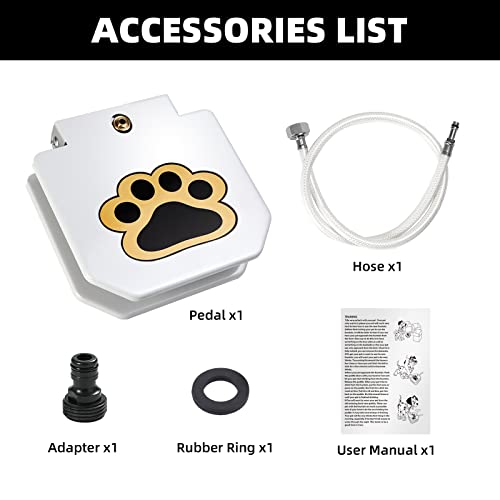 Outdoor Dog Water Fountain Step On, Dog Sprinkler Paw Activated Drinking, Dog Water Fountain With Hose, Easy To Use Pet Drinking Dispenser, Outdoor Fresh Cool Water For Dogs #TOP5