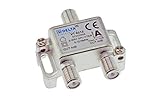 DCT-Delta, F-Verteiler 2-Fach 5-1218 MHz, TV-Verteiler, BK-Verteiler, DVB-C, Kabelfernsehen, Splitter, Class A + 10dB …