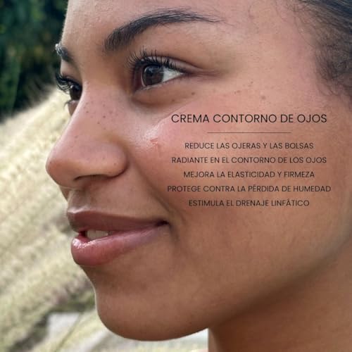 Gel- Crema Contorno de Ojos Antiedad – Reduce Arrugas, Bolsas y Ojeras – Hidratante con Ácido Hialurónico, Vitamina C, Vitamina E – Fórmula Natural para Piel Radiante y Joven – Todo Tipo de Piel - imagen 2