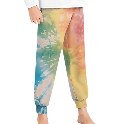 Tie Dye Colorful RainbowChildren's Home Pajamas, Simple And Versatile, Suitable for Daily Wear140CM