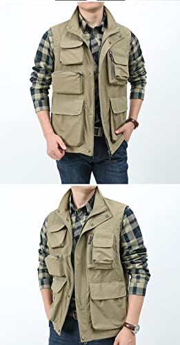 SevenDwarf casaco masculino Colete masculino com vários bolsos fotografia de esportes ao ar livre de