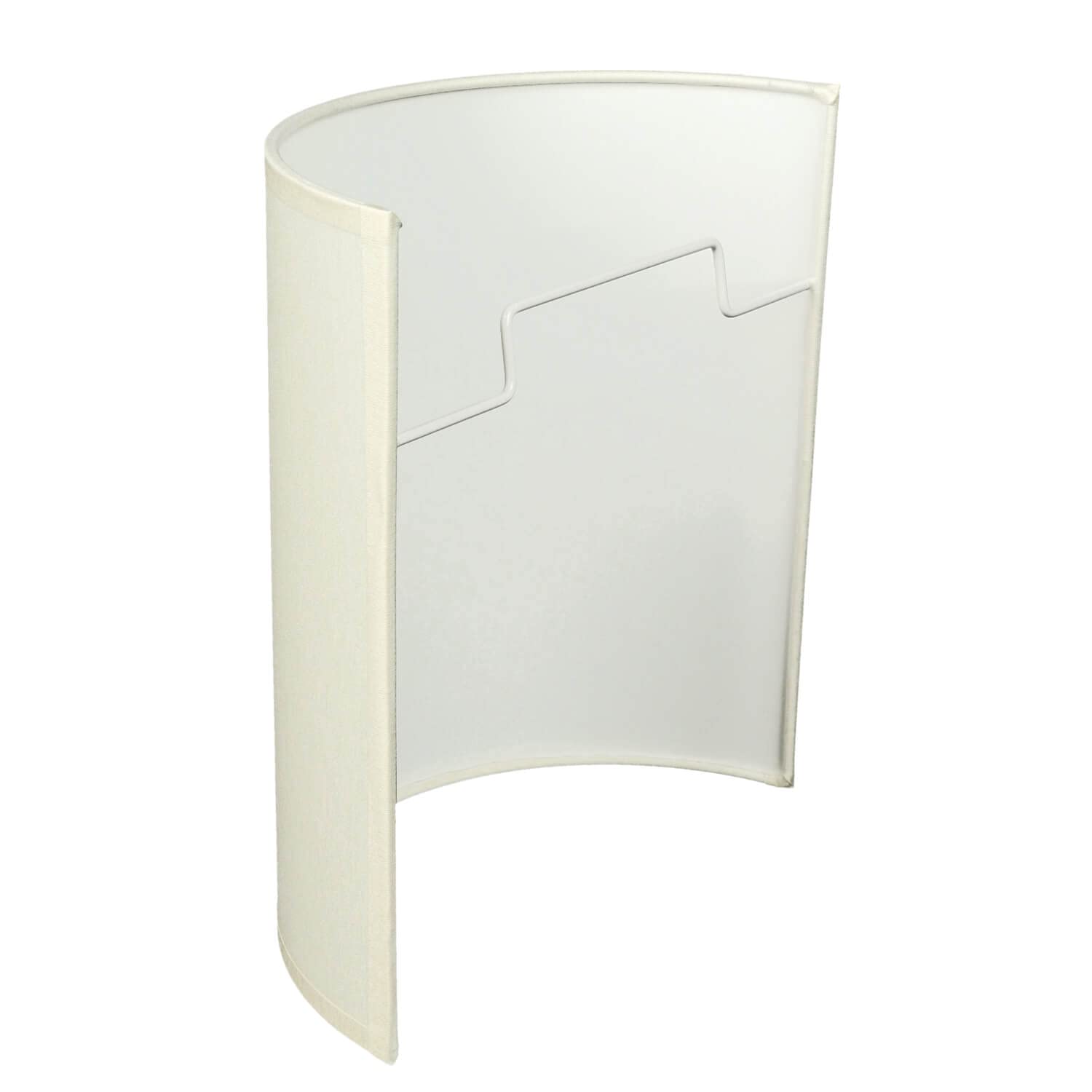 Applique bianco crema, paralume in tessuto, lampada da parete E27, H:23 cm, luce dall'alto verso il basso, basso abbagliamento, accogliente, soggiorno, lampada da parete camera da letto