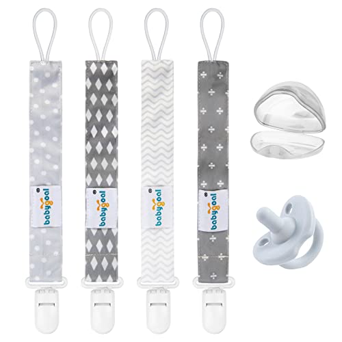 Image of babygoal Baby Pacifier Clips, 4 Pack 4PS07-NZ