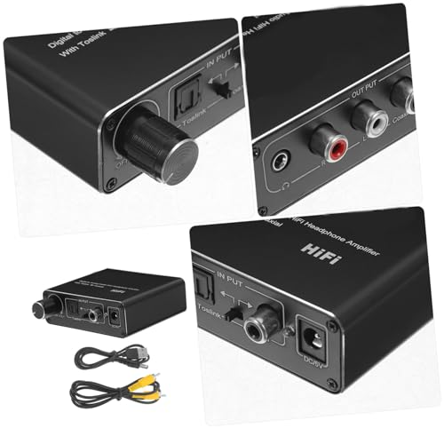 Convertidor óptico analógico compacto de audio digital que elimina ruidos e interferencias 3