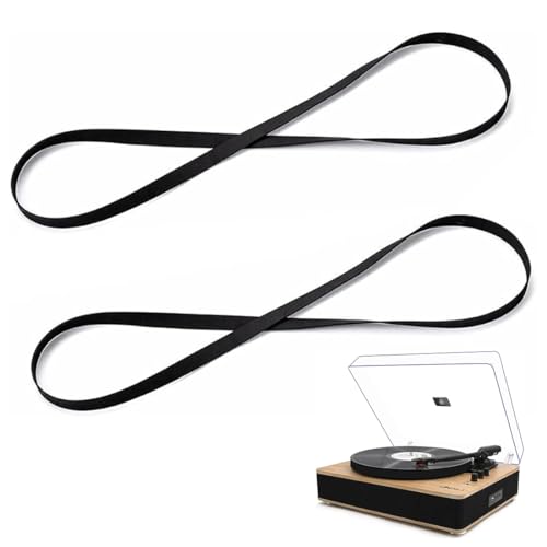 OQKAHIV 2pcs Ersatzriemen für Plattenspieler,20cm Länge,hochwertiges Gummi für beste Antriebsleistung und perfekten Musikgenuss,Recorder Teile,Phonograph Gürtel,passend für viele Plattenspielertypen