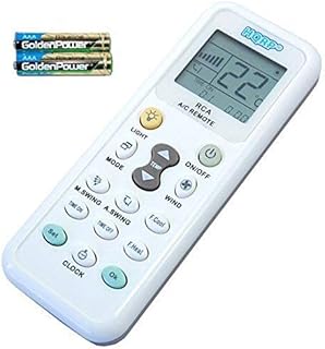 HQRP Universal A/C Remote Control for MITSUBISHI TOSHIBA HITACHI FUJITSU HYUNDAI PANASONIC DIY DAEWOO LG SHARP SAMSUNG ELECTROLUX SANYO AMCOR CARRIER and others Air Conditioners
