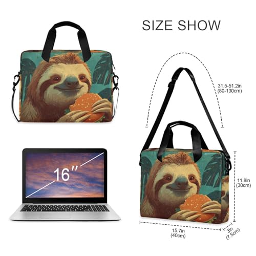 Maletín para laptop con estampado Sloth y múltiples bolsillos miniatura 5