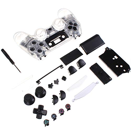 Leeofty Kit de concha transparente DIY Conjunto de caixa de proteção de cristal Substituição da alça