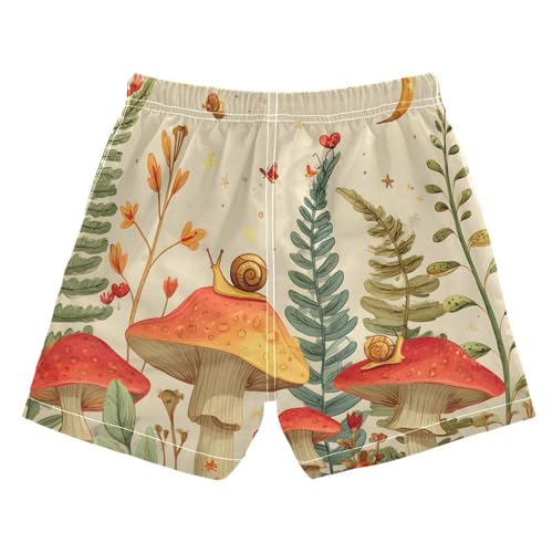 Boys Swim Trunks Mushroom Snail Toddler Swim Shorts Beach Board Shorts Swimsuit2