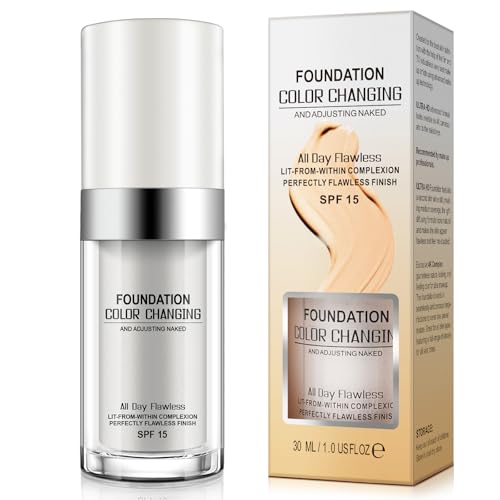 sefudun Foundation 1PCS Concealer Cover Cream Flawless Colour Changing Warm Skin Tone Foundation Makeup Base Nude Face Liquid Cover Concealer