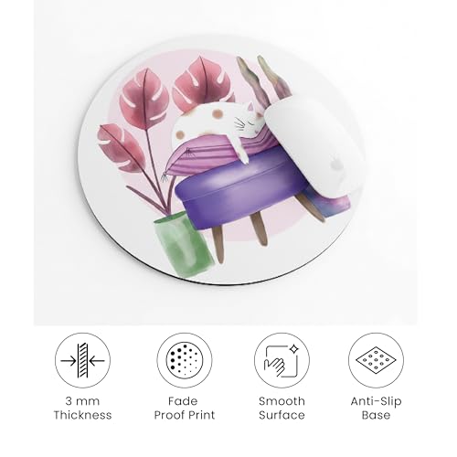 Image of Premium Non-Slip Mouse Pad for Office, Home & Gaming | Smooth Surface for Optical & Laser Mice | Durable Anti-Skid Rubber Base | Precision Tracking | Modern Design Print | Standard Size