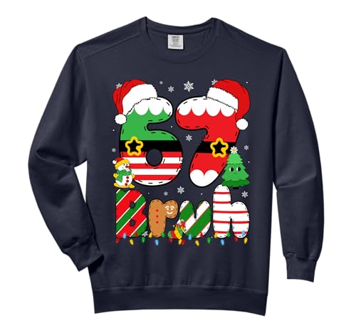 Christmas Bruh 67 Six Seven 6 7 Meme Funny Boy Girl Kids Comfort Colors Adult Sweatshirt