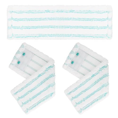 Tesmotor 3-Pack Ersatz Wischbezüge für Leifheit Profi XL Micro Duo Bodenwischer Ersatzbezug für Leifheit Effiziente Mikrofaser Ersatzbezug für Alle Hartböden